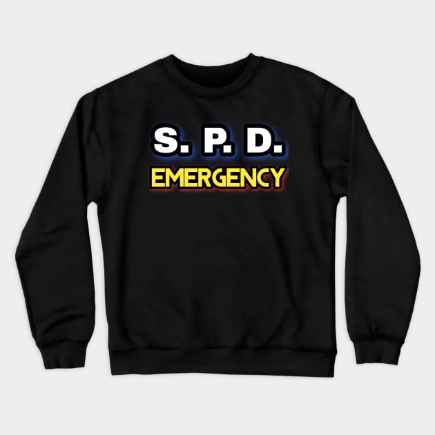 S.P.D. EMERGENCY! Crewneck Sweatshirt by TSOL Games